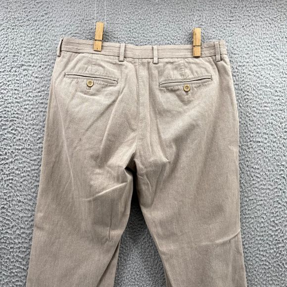 Banana Republic Pants Adult 32X30 Beige Kentfield Cotton Slacks Chino Preppy Men - Picture 12 of 13